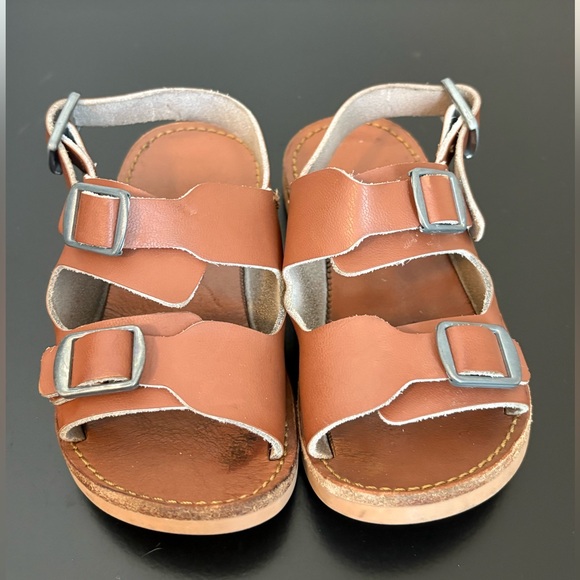Freshly Picked toddler size 8 Delray Brown Leather Kids Sandals - Picture 1 of 5